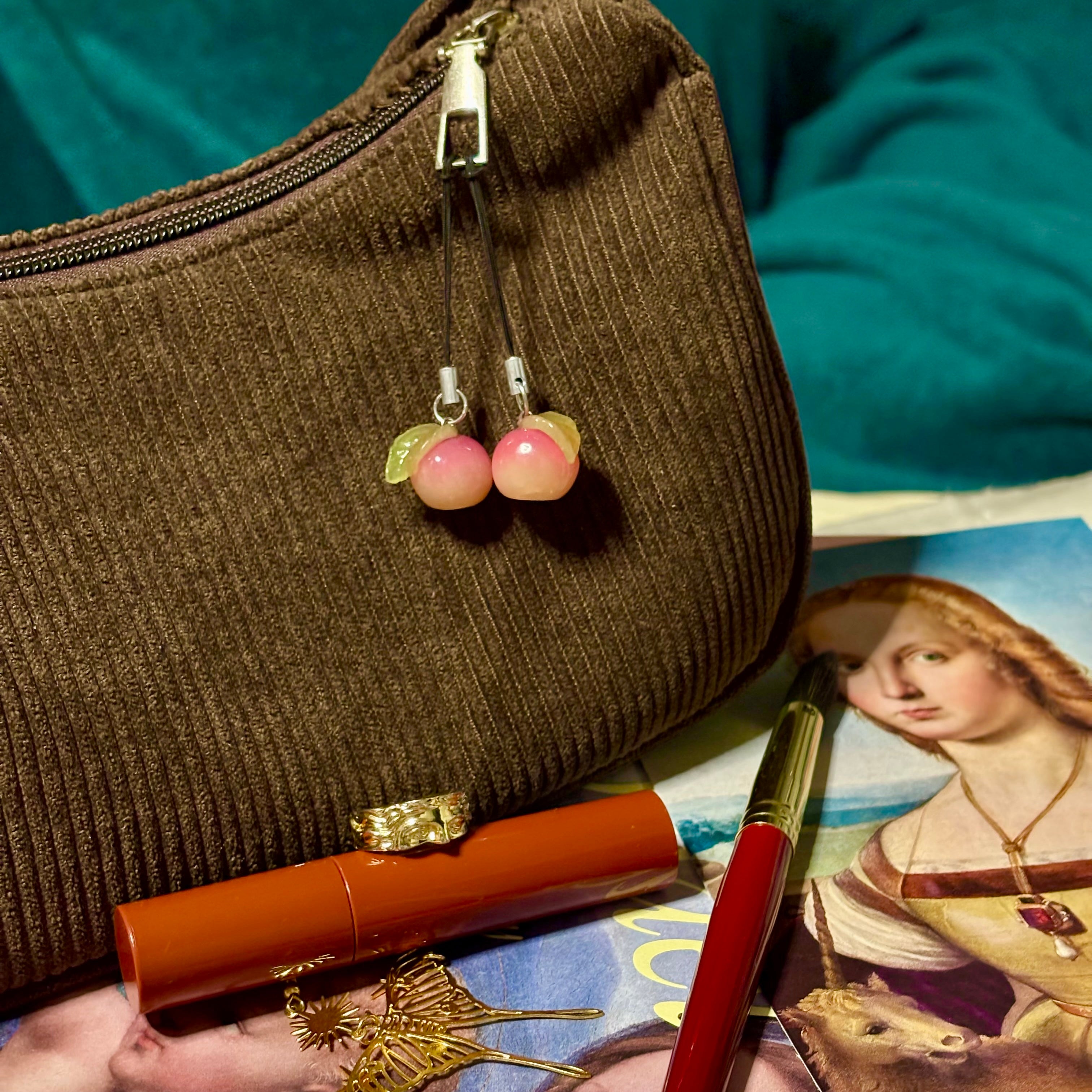 Mini peach charm